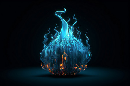 蓝色燃烧火焰蓝色的烈焰设计图片