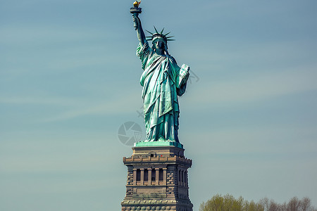 火炬形美国著名的旅游景点背景