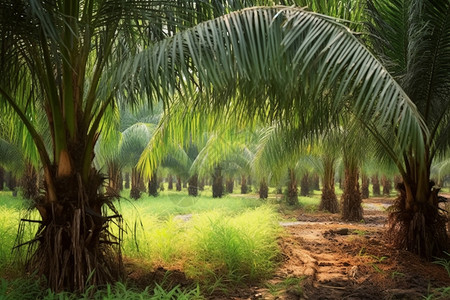 生长的棕榈树图片