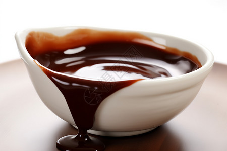 一碗巧克力酱背景图片