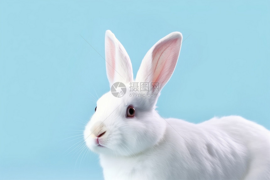 长耳朵的小兔子图片