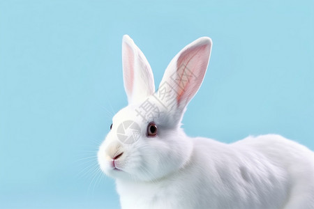 长耳朵的小兔子背景图片