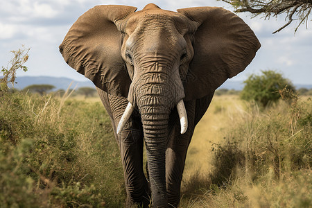 荒野上的大象高清图片