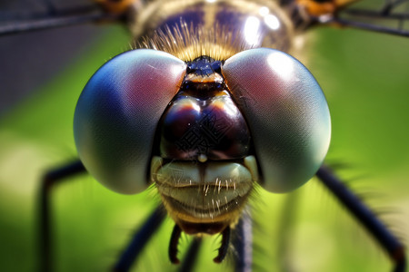 蜻蜓的宏观眼睛图片