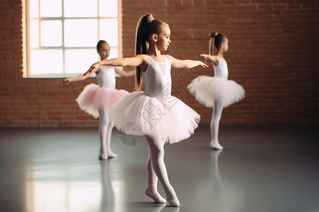 跳芭蕾舞的女孩子背景图片
