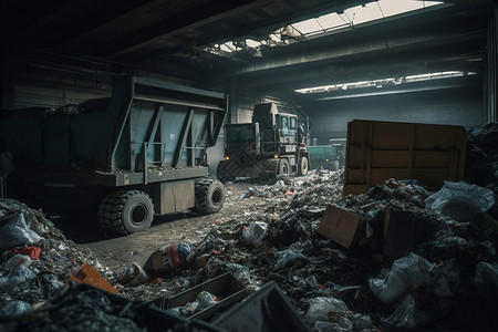 废物管理概念垃圾场的环境背景
