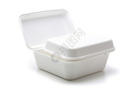 白色的泡沫餐盒高清图片