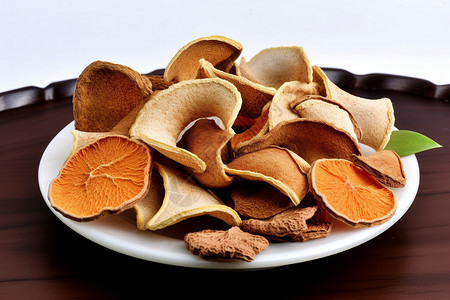 棕色橘皮调味品果皮高清图片