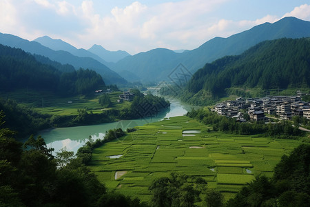 农村地区中国美丽乡村地区背景