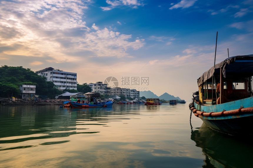 海边的港湾图片