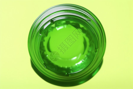 绿色瓶盖回收的塑料盖子插画