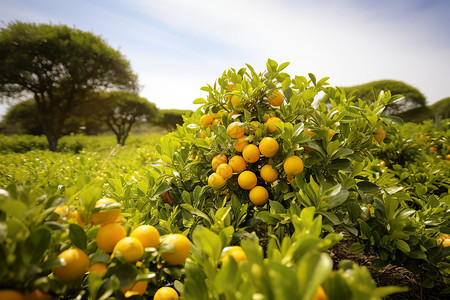 柠檬一种一种热带水果橙子背景