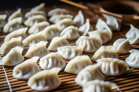 包好成形的肉饺子高清图片