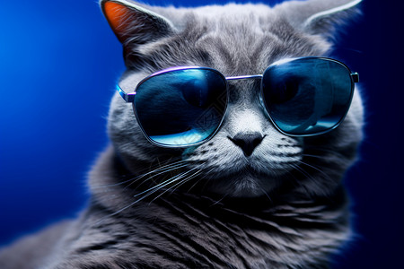 可爱炫酷的猫咪背景图片