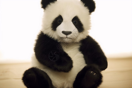 可爱美丽的熊猫玩偶背景