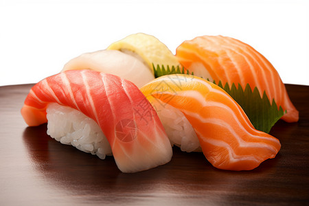 营养的鱼片寿司图片