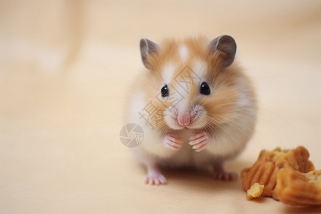 一只可爱的小仓鼠背景图片