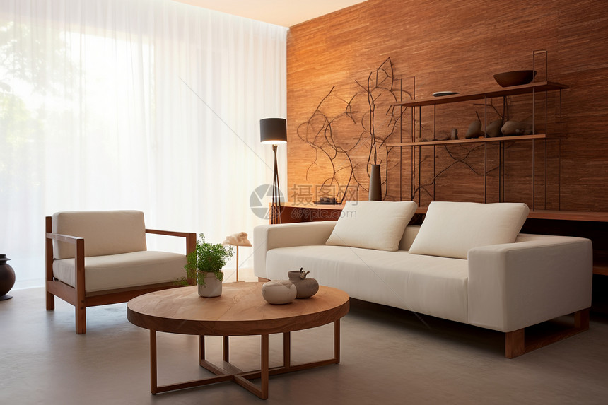 棕色风格的休息室图片