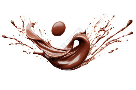 巧克力可可漩涡背景图片