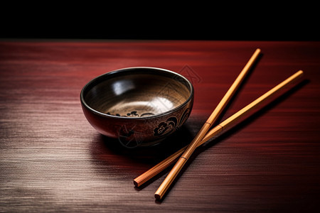 中式传统碗筷背景图片
