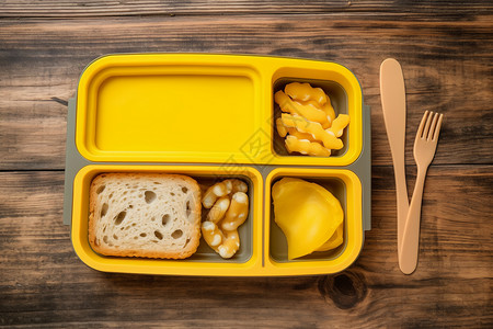 学生便当分类式儿童午餐盒背景
