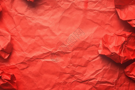 弄皱的红色包装纸背景