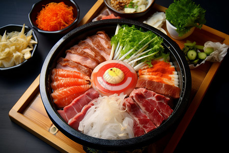 日本寿司大拼盘高清图片