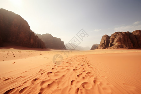 自然沙漠景观背景图片