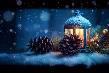 精美灯笼素材冬季氛围感装饰设计图片