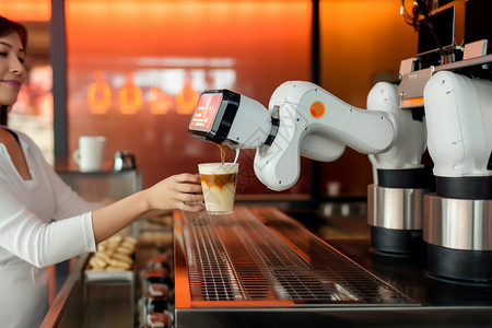 自动化咖啡机器手臂图片