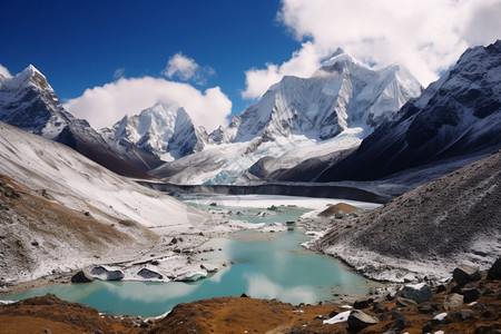 旅游必去雪山景点背景图片