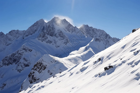 雪山风景名胜背景图片