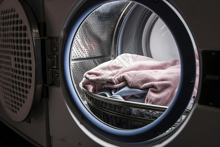 服装洗涤素材洗衣机的脏衣服背景