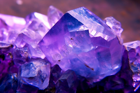 紫色晶体照片图片