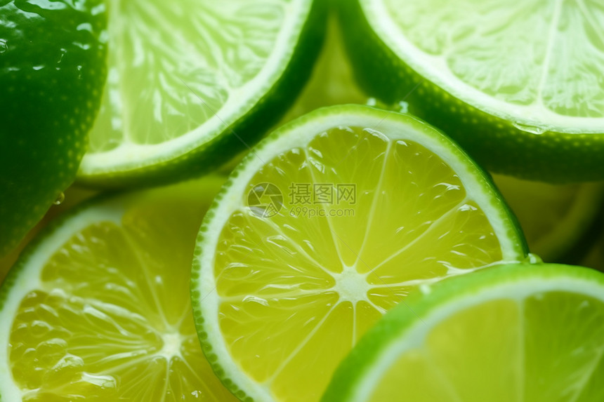 健康绿色的柠檬图片