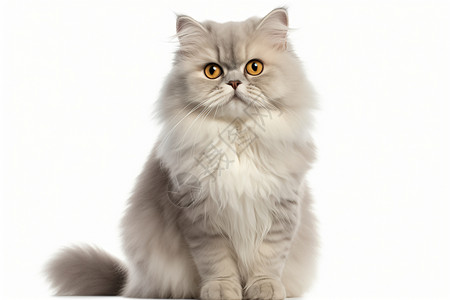 帅气的猫白色背景上的小猫咪背景