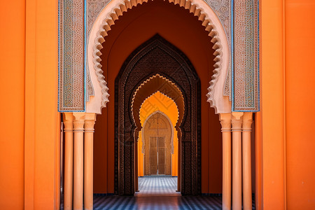 橙色的摩洛哥建筑图片