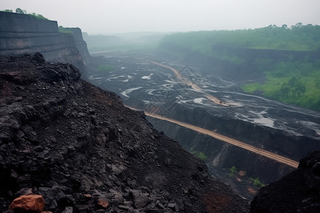 矿区煤炭开采图片