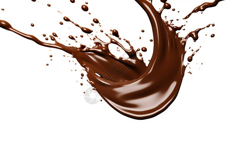 巧克力牛奶飞溅健康美味的巧克力设计图片