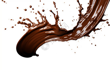 高端甜品飞溅的巧克力食品设计图片