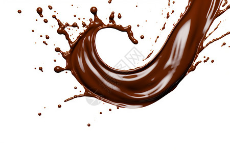 心形甜品白色背景中的巧克力设计图片