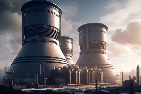 未来派的工业核电站图片