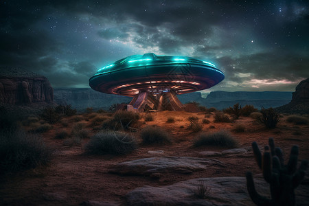 科幻的外星飞船背景图片