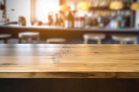 餐厅柜台图木桌台面高清图片