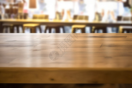 餐厅里的木制桌子图片