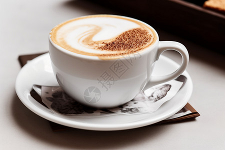 一杯浓郁美味的咖啡背景图片