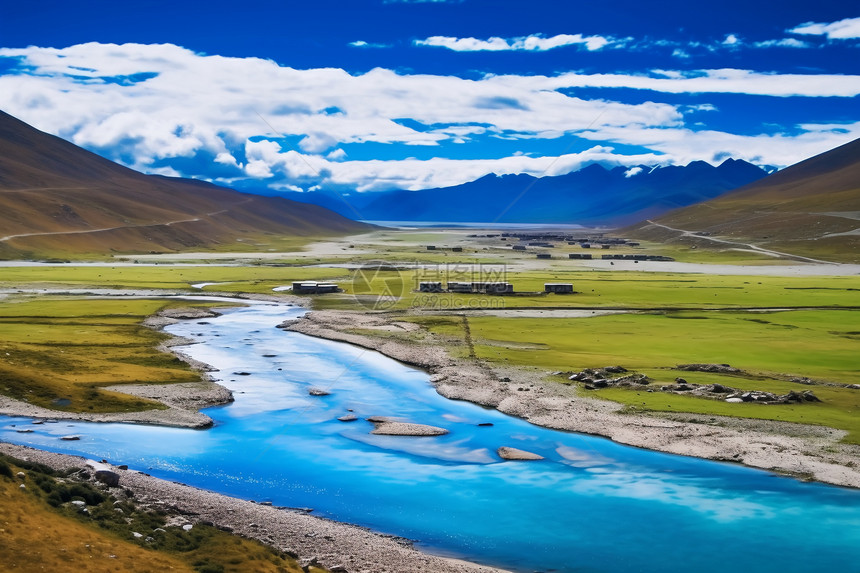 藏区高原的美丽风景图片