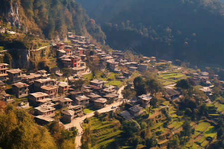 高原山村的美丽景观图片