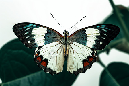 蝴蝶翅膀纹理的特写图片