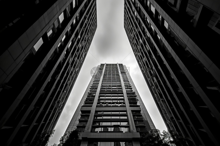 金融区的摩天大楼图片